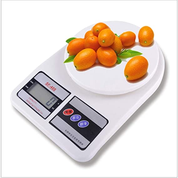 10KG / 10000g Kitchen Scales Electronic Digital Scales LCD Slim Design Accurate Precise Weight Measurement Food Weighing Scale for Home, Office and Mail Room