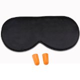 Sleep Mask Purefly Natural Silk Eye Mask for WomenMenKids Super Smooth Blindfold for TravelShift WorkMeditation with Ear Plugs