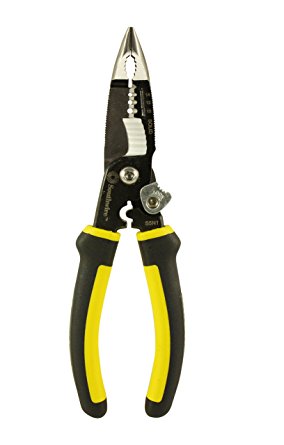 Southwire Tools & Equipment 58993940 S5N1 5-in-1 Long Nose Multi-Tool Pliers, Black/Yellow