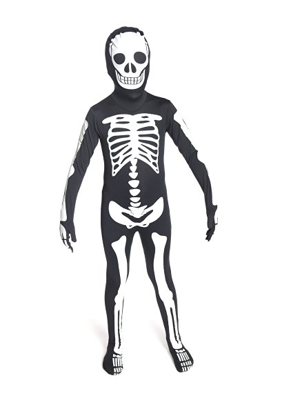 Glow Skeleton Morphsuit Kids Costume Medium