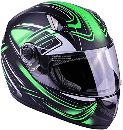 Typhoon K77 Full Face Motorcycle Helmet DOT - SAME DAY SHIPPING (Matte Green, Adult XXXXL)