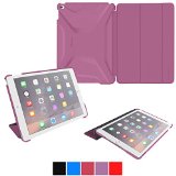 roocase iPad Air 2 Case - Optigon 3D iPad Air 2 2014 Slim Shell Case Smart Cover - with Sleep  Wake Function Features Landscape and Typing Stand for Apple iPad 6 Air 2 2014 6th Generation Latest Model Purple