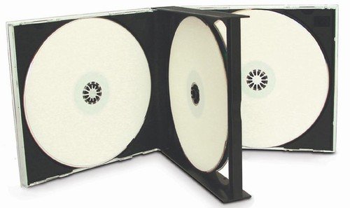 mediaxpo Brand 100 Black Quad 4 Disc CD Jewel Case