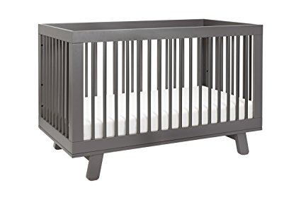 Babyletto Hudson 3-in-1 Convertible Crib with Toddler Bed Conversion Kit, Slate