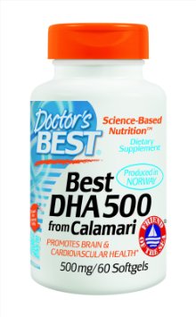 Doctors Best Best DHA 500 from Calamari 500 mg 60 Softgels