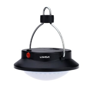 Lixada 60 LED Outdoor Indoor Camping Lamp with Lampshade Circle Tent White Light Campsite Hanging Lamp