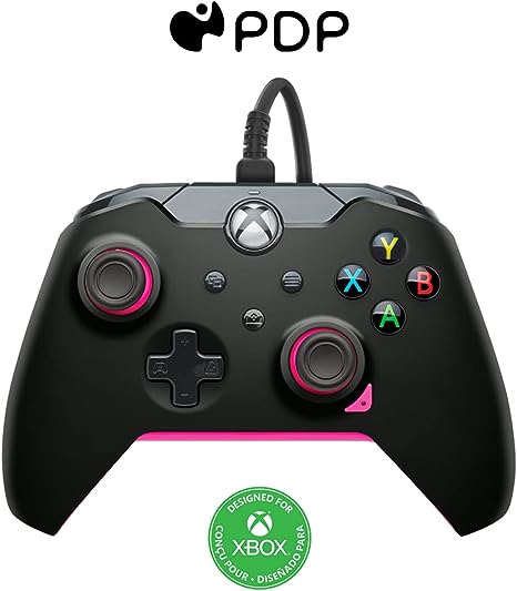 PDP Wired Controller Fuse Black for Xbox Series X|S, Gamepad, Wired Video Game Controller, Gaming Controller, Xbox One, Officially Licensed - Xbox Series X