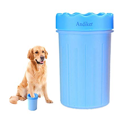 Andiker Portable Pet Paw Washer Cup, Dog Paw Cleaner, Cat Paw Cleaner, Portable Cleaning Brush, for Dirty and Muddy Pet Paw