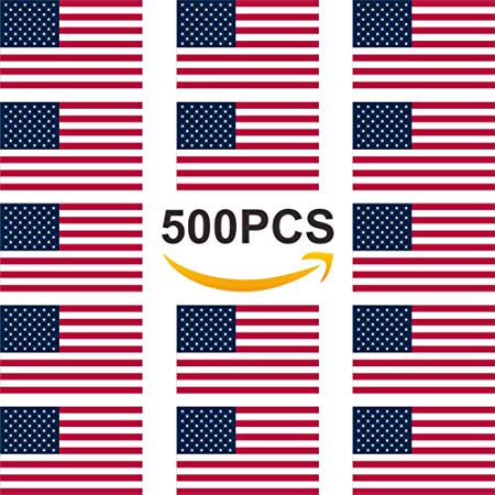 American Flag Stickers Patriotic Sticker Roll Of Stickers 2" Width USA Stickers 500 Packs