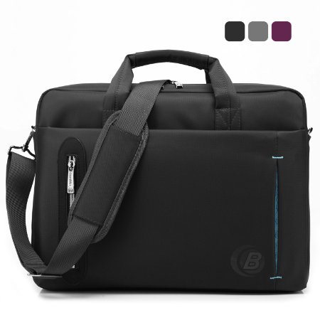 CoolBell(TM)15.6 inch Laptop Bag With strap Messenger Bag Single-shoulder Handle bag Briefcase Nylon Cloth Waterproof Multi-compartment For iPad Pro/Macbook/Asus/Lenovo for Men/ Women/Business (Black)