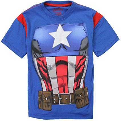 Captain America Marvel Avengers Little Boys Costume Tee