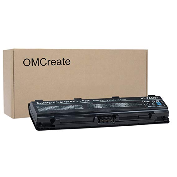 OMCreate Battery for Toshiba Satellite PA5024U-1BRS PA5023U-1BRS PA5025U-1BRS PA5026U-1BRS PA5109U-1BRS PABAS259 PABAS260 PABAS261-12 Months Warranty