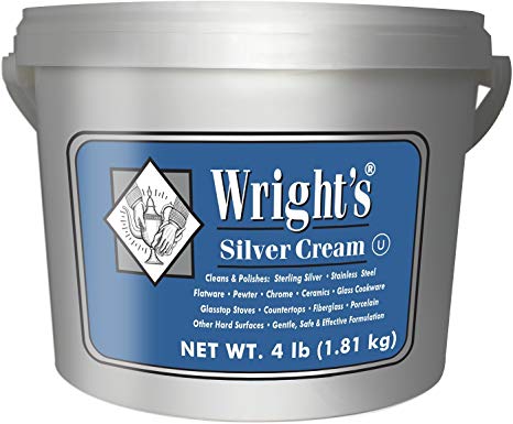 Wright's Silver Cleaner and Polish Cream - 4 Pounds - Gently Clean and Remove Tarnish Without Scratching