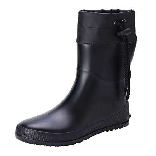 Asgard Women's Short Rain Boots Mid Calf Collar Garden Shoes Ultra Lightweight Garden Boots