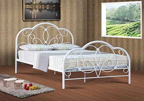 Alexis Classic 4ft Small Double white metal bed frame bedstead