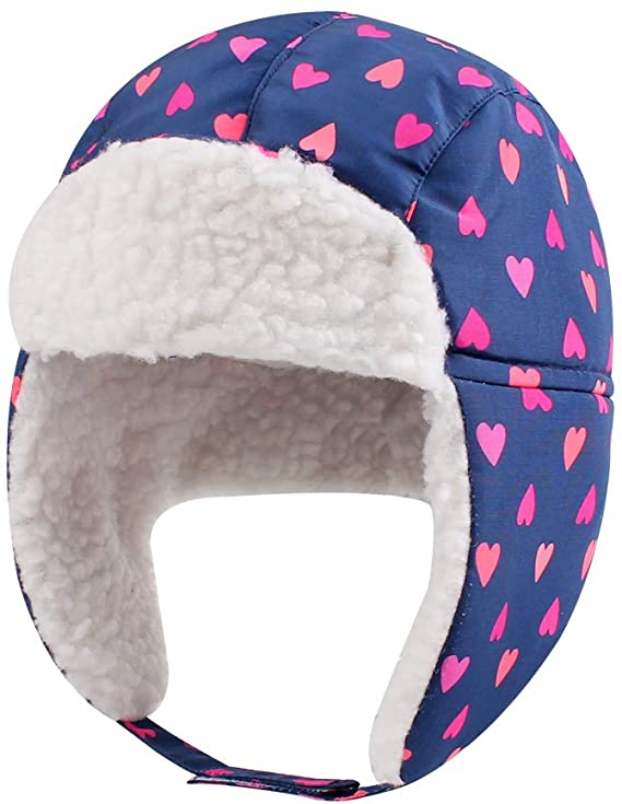 Winter Trapper Hat for Boys Girls Waterproof Warm Baby Toddler Ushanka Fleece Beanie Hats for 6M-6T