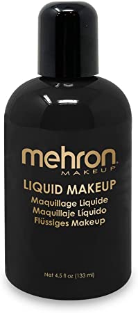 Mehron Makeup Liquid Face and Body Paint (4.5 oz) (Black)