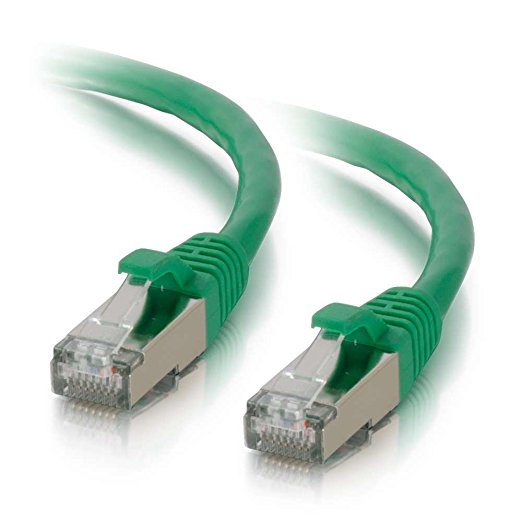 C2G/Cables to Go 00830 Cat6 Snagless Shielded (STP) Network Patch Cable, Green (6 Feet/1.82 Meters)