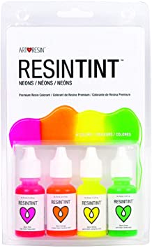 ResinTint - Liquid Pigment - Non-Toxic - Non-Flammable - Neon - 4 Pack