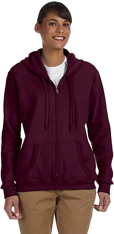 Gildan Heavy Blend Ladies' 8 oz., 50/50 Full-Zip Hood 3XL MAROON