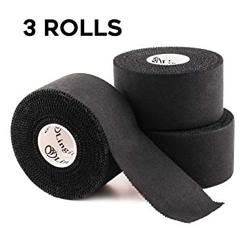 Black Medical Athletic Tape | 16ft Uncut Medical Roll | Best Pain Relief Adhesive for Muscles, Shin Splints, Knees & Shoulders | 24/7 Waterproof Therapeutic Aid
