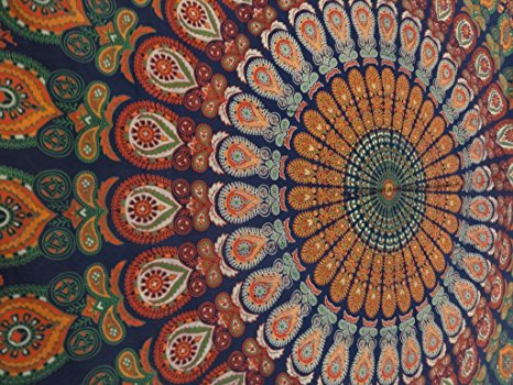 Queen Size Indian Tapestry Bedding, Hippie Mandala Wall Hanging, Bohemian Tapestry Room Decor, Hippie Mandala Beach Throw, Picnic Blanket