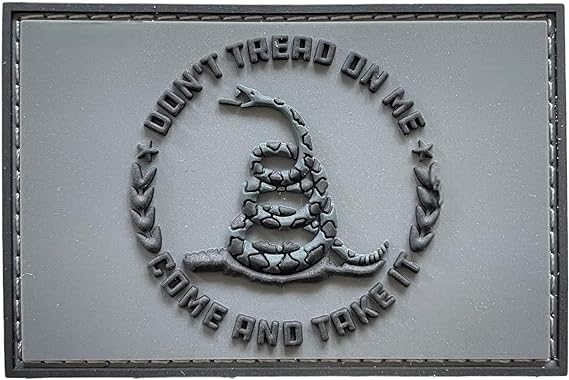 Don't Tread on Me Tactical Patch - PVC Rubber Hook & Loop Fastener Patch
