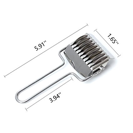 Noodle Lattice Roller Stainless Steel Dough Cutter Mincer - PCloud Pasta Spaghetti Maker, Practical Kitchen Tool