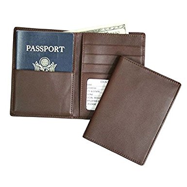 Royce Leather RFID Blocking Passport Currency Wallet