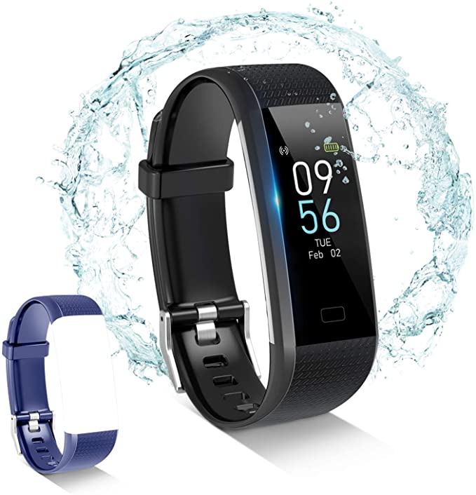 Toplus Fitness Tracker, with Connected GPS, Heart Rate Monitor IP68 Waterproof Tracker Pedometer, Blood Oxygen, Pressure, Body Temperature, Sleep Monitor,16 Sport Modes, Plus 1 Extra Band