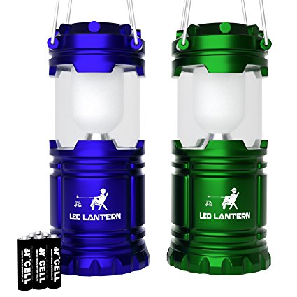 MalloMe LED Camping Lantern Flashlights For Backpacking & Camping Equipment Lights - Best Gift Ideas (6 AA Batteries Included)