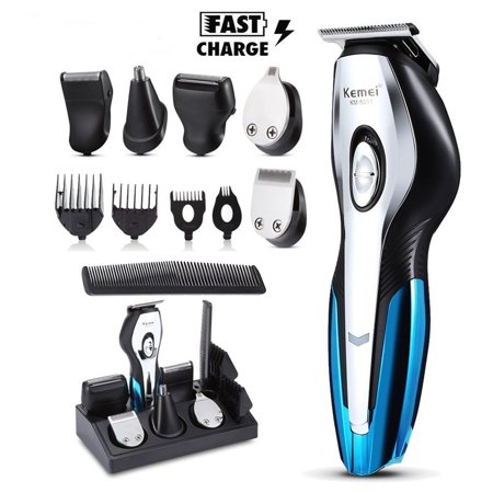 Electric Beard Trimmer Kit For Men, 11 in 1 Rechargeable Grooming Kit for Nose Ear Facial, Mustach, Body Groomer, Hair Clippers