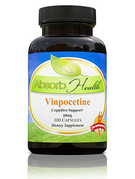 Vinpocetine | 10mg 100 Capsules | Improve Cerebral Blood Flow and Cognition | Nootropic Supplement