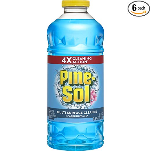 Pine-Sol All Purpose Cleaner, Sparkling Wave, 60 Ounce Bottle (Pack of 6)