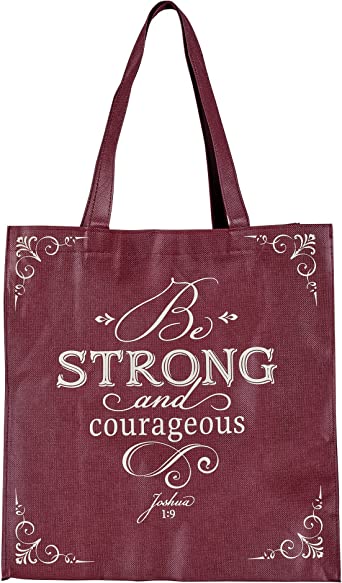 Christian Art Gifts Colorful, Reusable, Economical, Collapsible Shopping Tote Bags for Women w/Inspirational Scripture