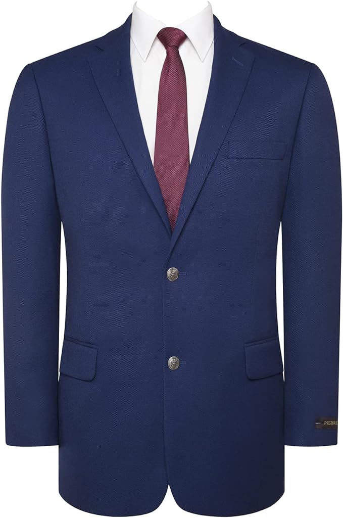 P&L Men's Two-Button Grey Formal Blazer Suit Separate Jacket