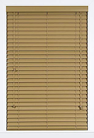 Plantation Collection Set of 2 Madera Falsa 2-Inch Faux Wood Blind - Maple - 32" x 64" (Actual Measurement 31.5" x 64")