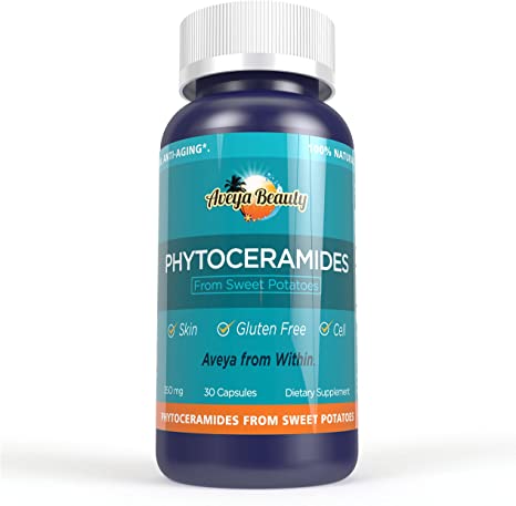 Phytoceramides Made From Sweet Potatoes 100 Caps - 100% All Natural Skin Restoring Oral Supplement Vitamins Capsules w/ Rice - Plant Derived Based Phytoceramide Pills for Hydration - 350 Mg - Moisturizing & Hydration Facial Supplements for a Full 90-day Supply Gluten Free …