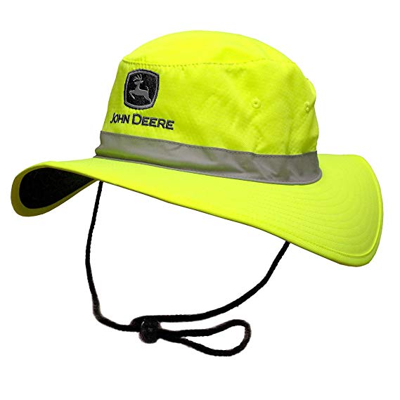 John Deere Brand High Visibility Neon Green Bucket Hat