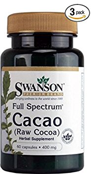 Full Spectrum Cacao (Raw Cocoa) 400 mg 60 Caps by Swanson Premium (3)