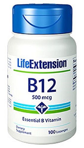 Life Extension B12, 500 Mcg, 100 dissolving lozenges