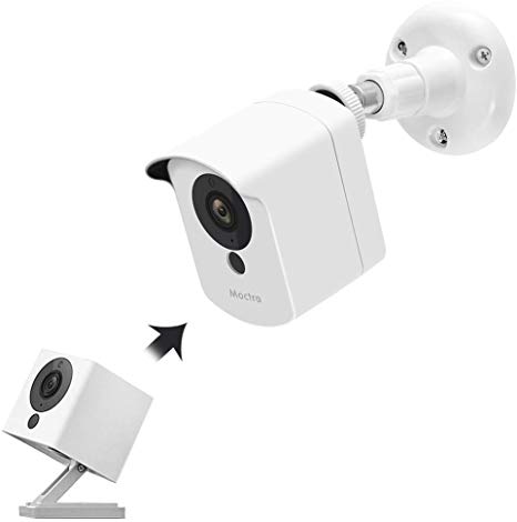 Moctra Wyze Cam V2 Wall Mount Bracket, Protective Cover with Security Wall Mount for WyzeCam V2 V1 and Ismart Spot Camera Indoor Outdoor Use (White, 1 Pack)