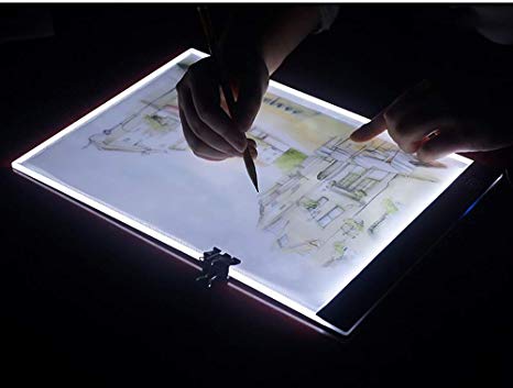 A4 Ultra-Thin Portable LED Light Box Tracer USB Power Cable Dimmable Brightness LED Artcraft Tracing Light Box Light Pad for Artists Drawing Sketching Animation Stencilling X-ray Viewing