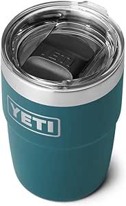 YETI Rambler 8 oz Stackable Cup, Stainless Steel, Vacuum Insulated Espresso Cup with MagSlider Lid, Agave Teal