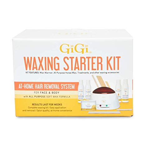 GiGi Hair Removal Waxing Starter Kit for Face and Body