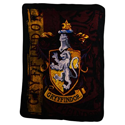 Kid's Colorful Character Micro Raschel Throw Blanket 46" x 60" (Harry Potter "Gryffindor")