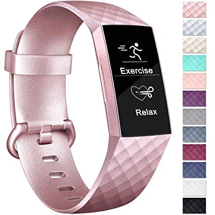 Vancle Sport Band Small Large Compatible with Fitbit Charge 3 Bands Replacement for Women Men