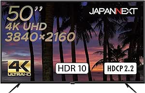 50インチ 大型液晶ディスプレイ 4K HDR PCモニター JN-VT5001UHDR