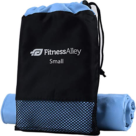 Fitness Alley Microfiber Super Absorbing Fast Drying Towel – Ultra Compact Travel Towel for Camping & Backpacking, Sand Free Beach Towel, Sports Towel for Gym, Swimming