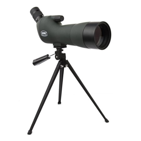 Emarth GOMU 20-60x60AE Spotting Scope 45-Degree Angled Eyepiece Waterproof and Fogproof with Tripod for Outdoor Sporting Activities Optics Zoom 36-19m1000m deep green